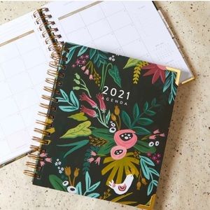 Idlewild Co. 2021 Planner Agenda Floral Gold Trim